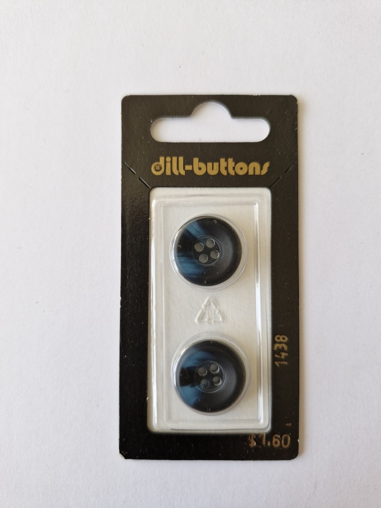 1-1/16" Polyester button navy