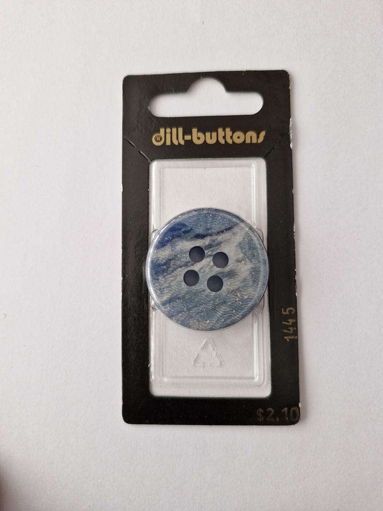 1-3/16" polyester button blue