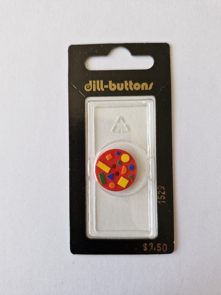 1-1/16" children button red