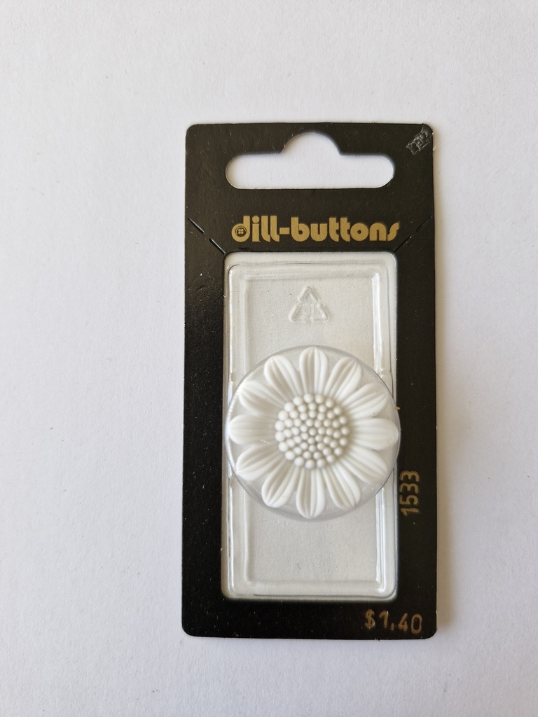 1-1/8" Polyamid button white