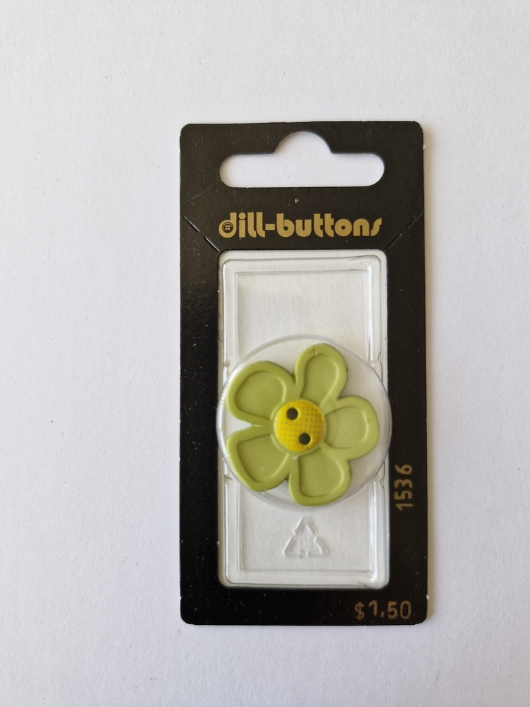 1-1/8" children button gentle / light green