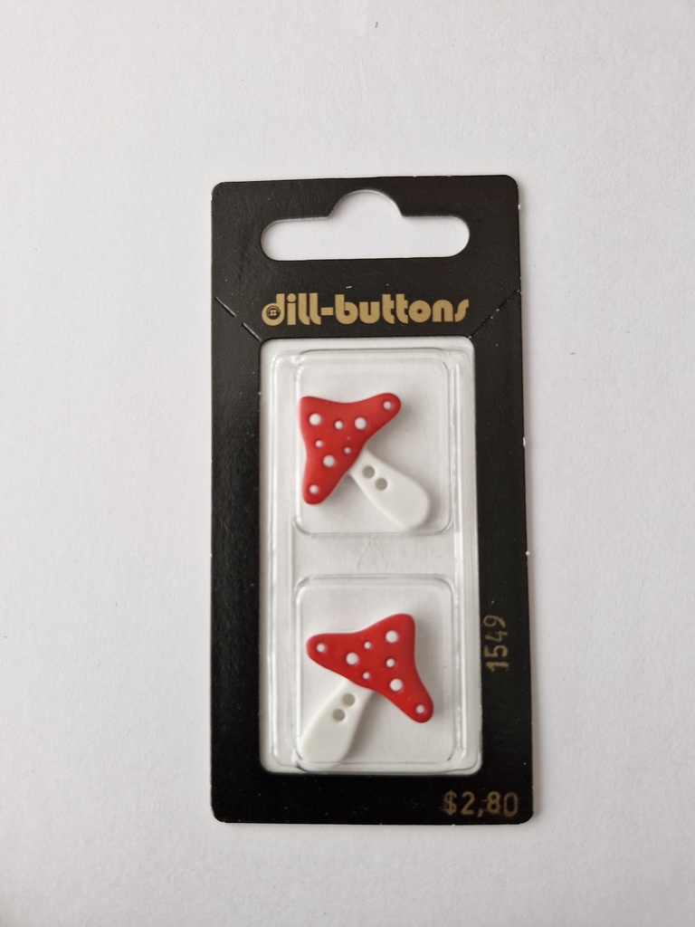 1"   novelty button red