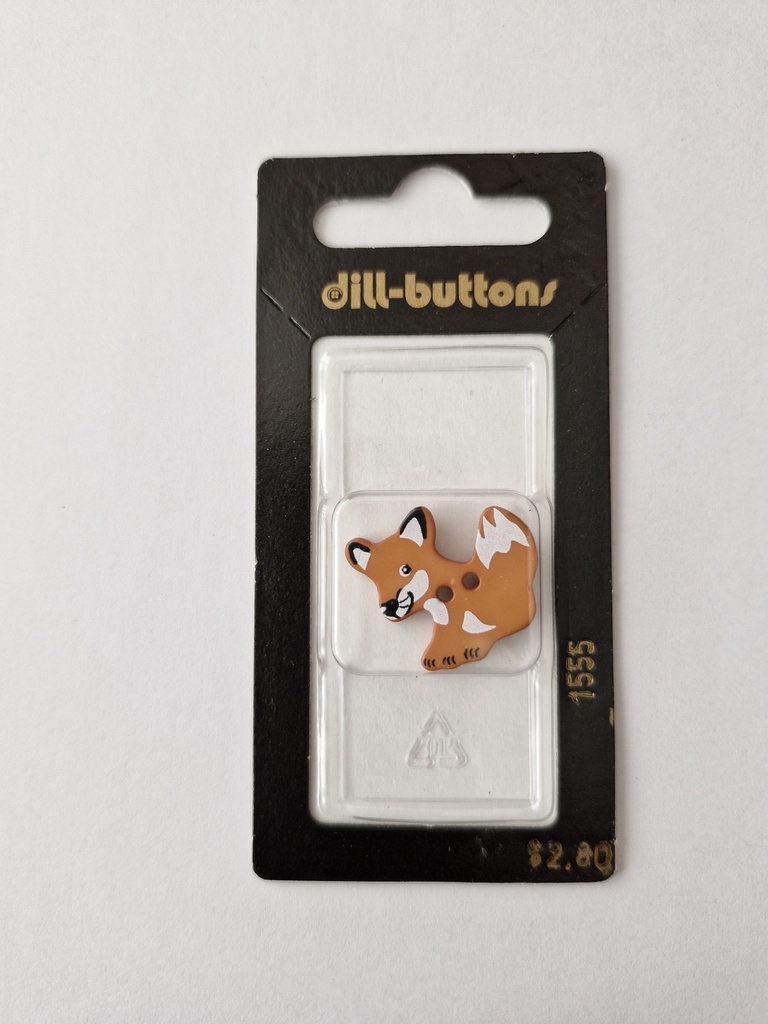 1"   novelty button brown