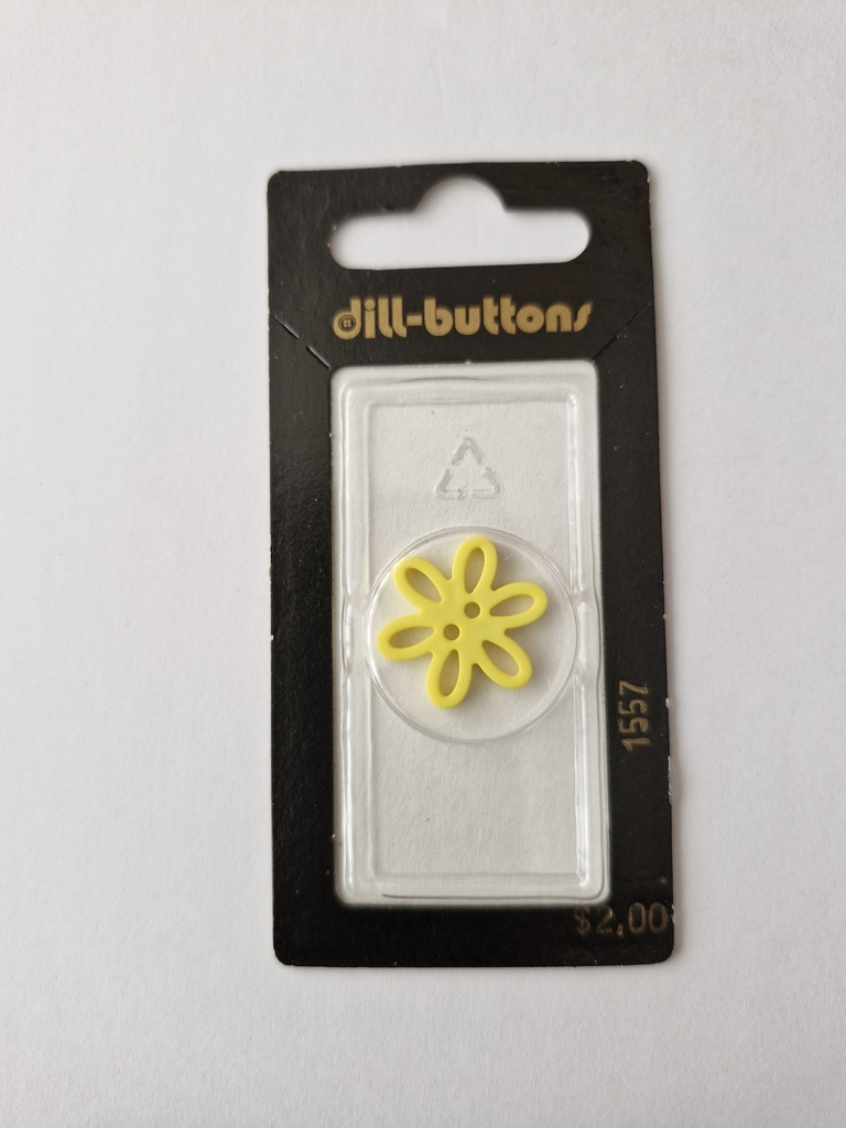 1-3/16" novelty button yellow
