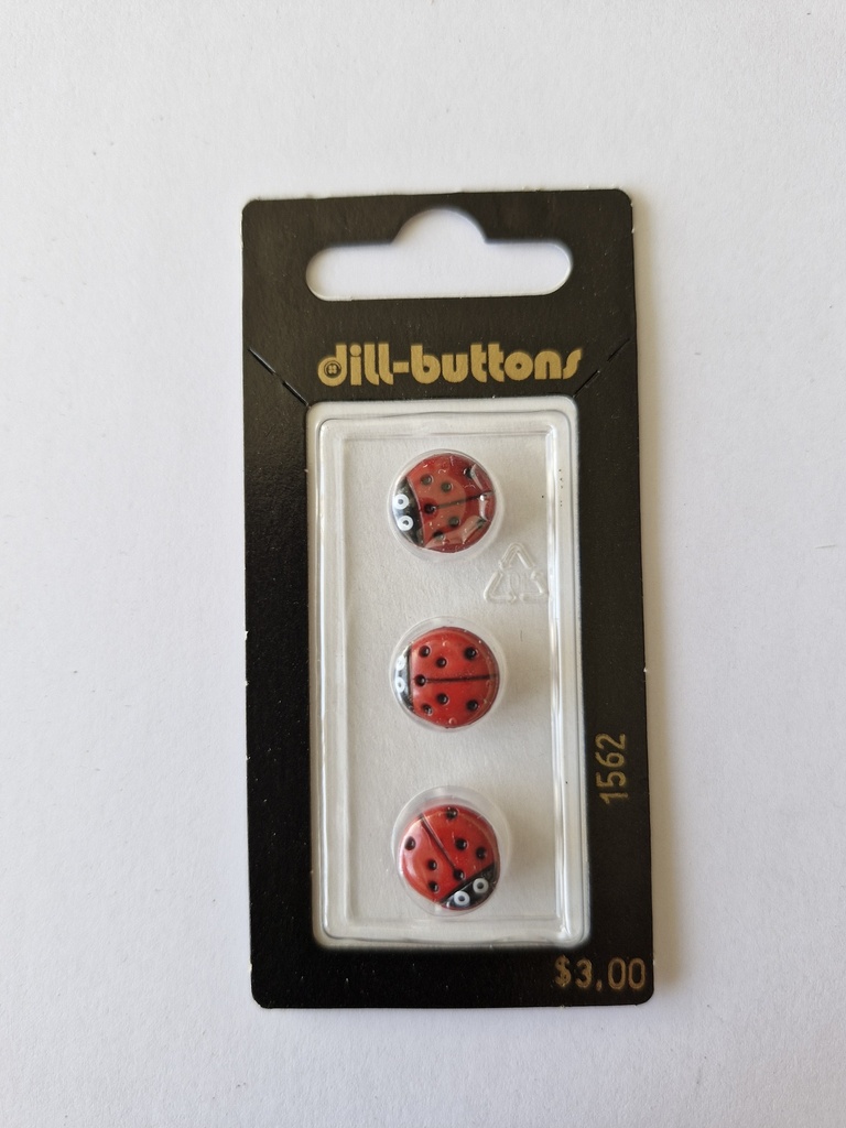 7/16" children button red