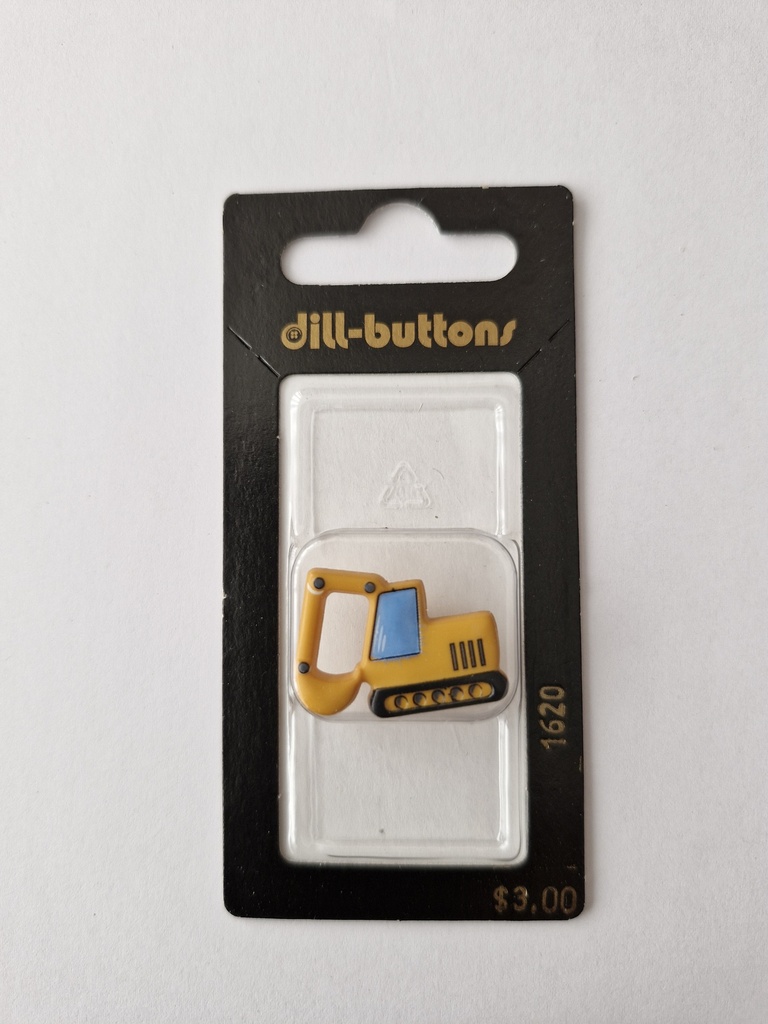 1-1/8" novelty button yellow