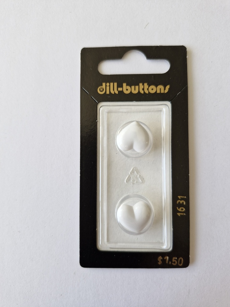 9/16" children button white