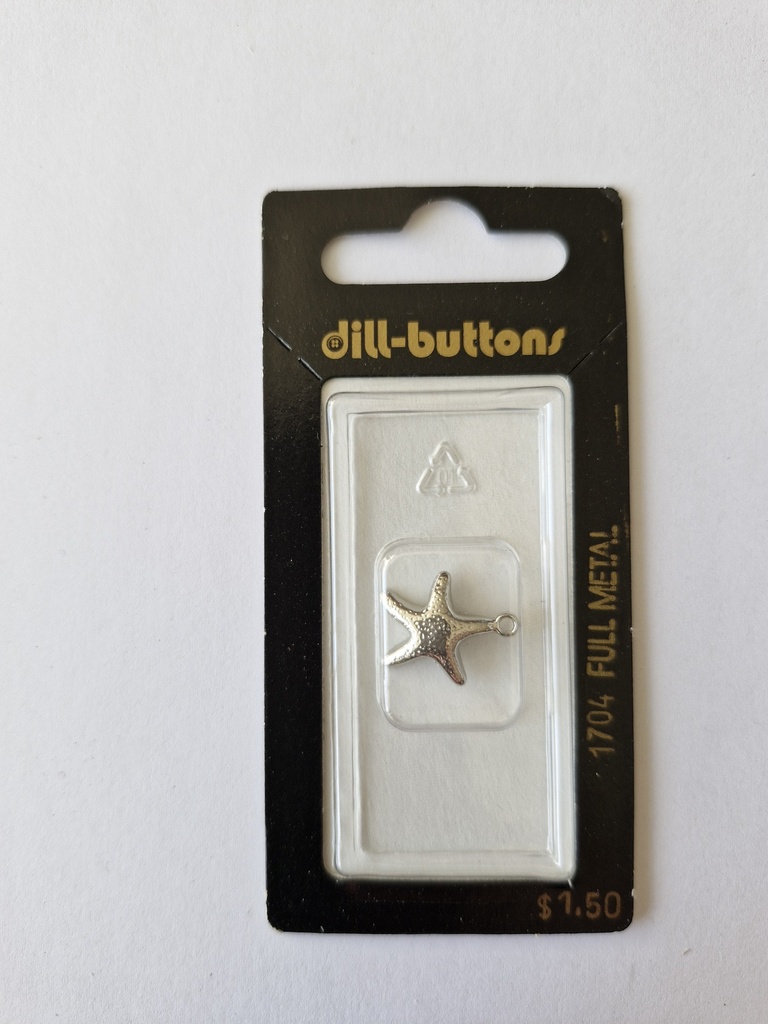 11/16" Full metal button silver