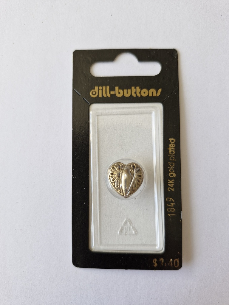 5/8" Full metal button antique gold