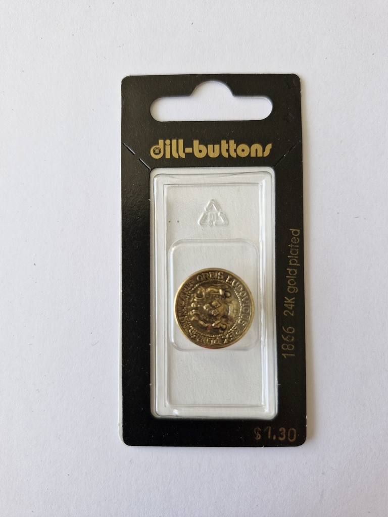 11/16" Polyarnid button antique gold