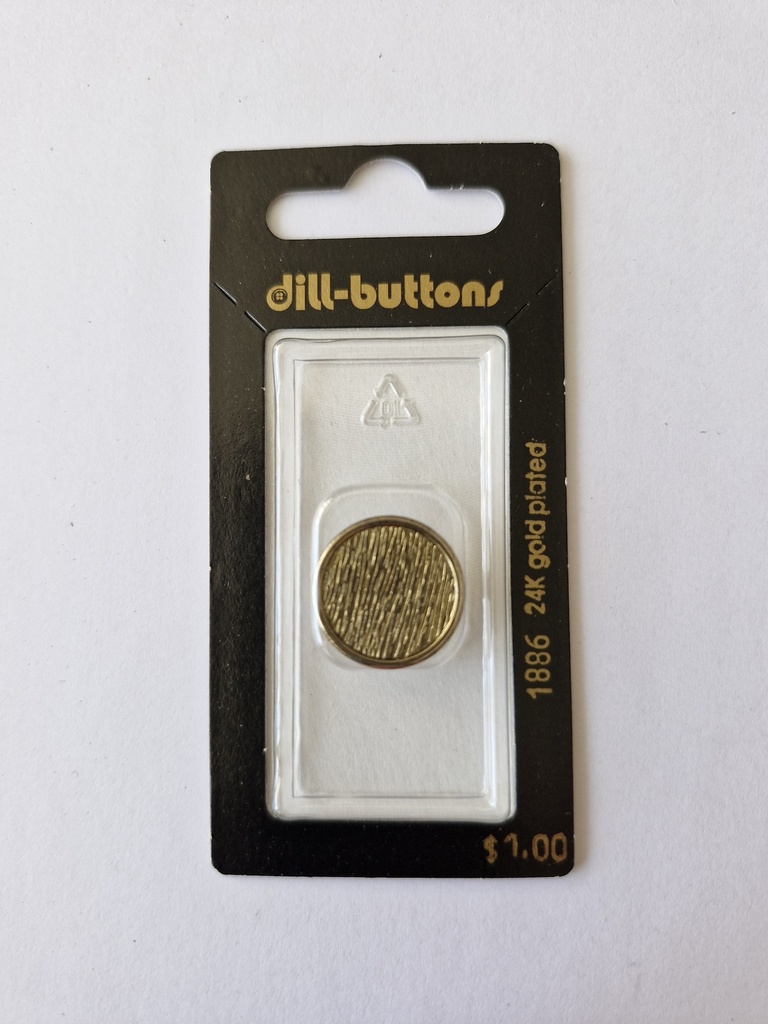 1-1/16" Full metal button antique gold
