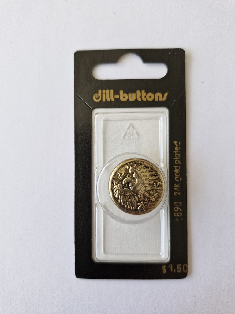 7/8" Polyamid button antique gold
