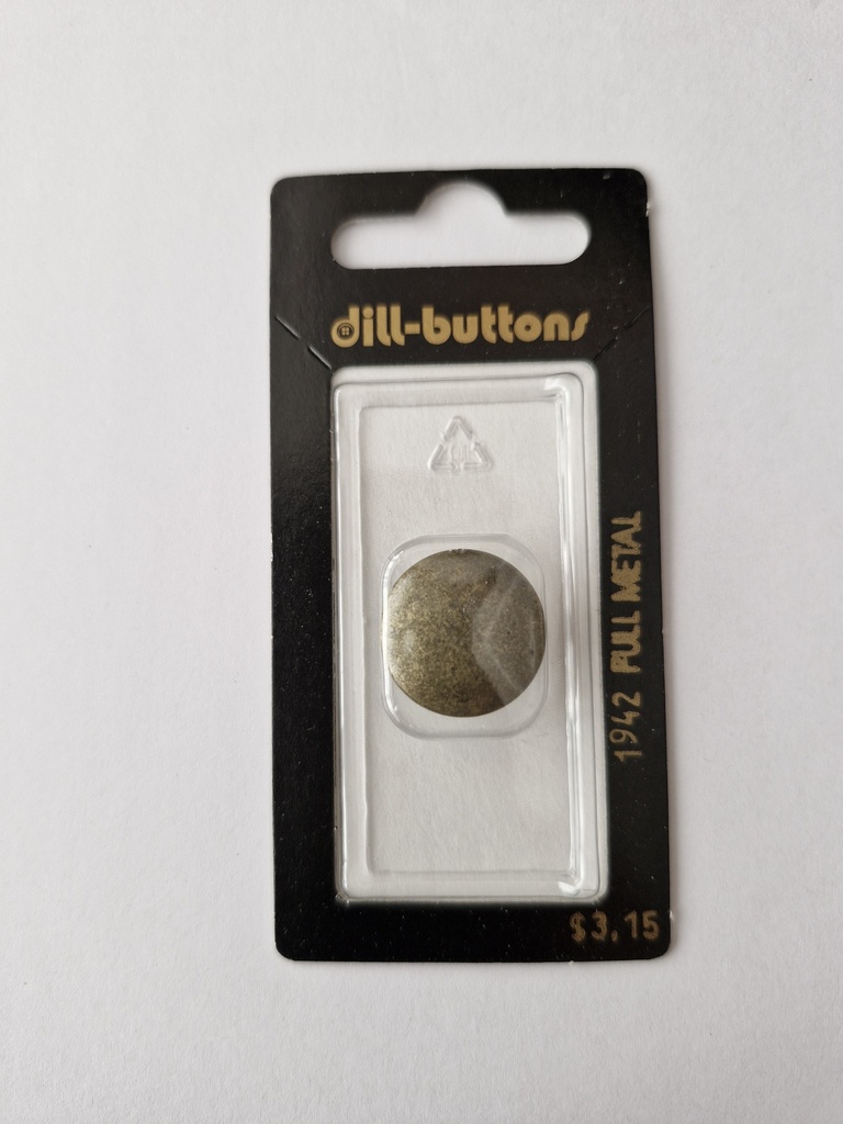 1-1/16"  full metal button antique brass