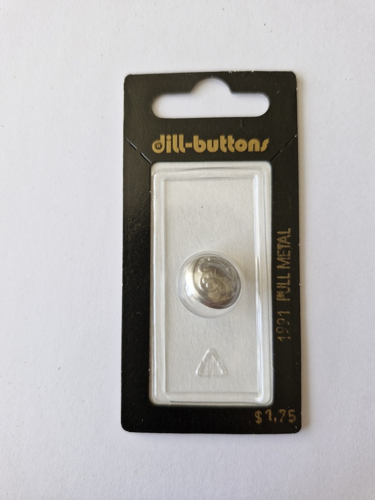 5/8" Full metal button dull silver