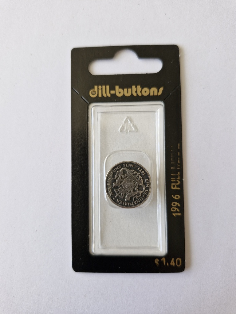 1-1/16" Full metal button antique silver