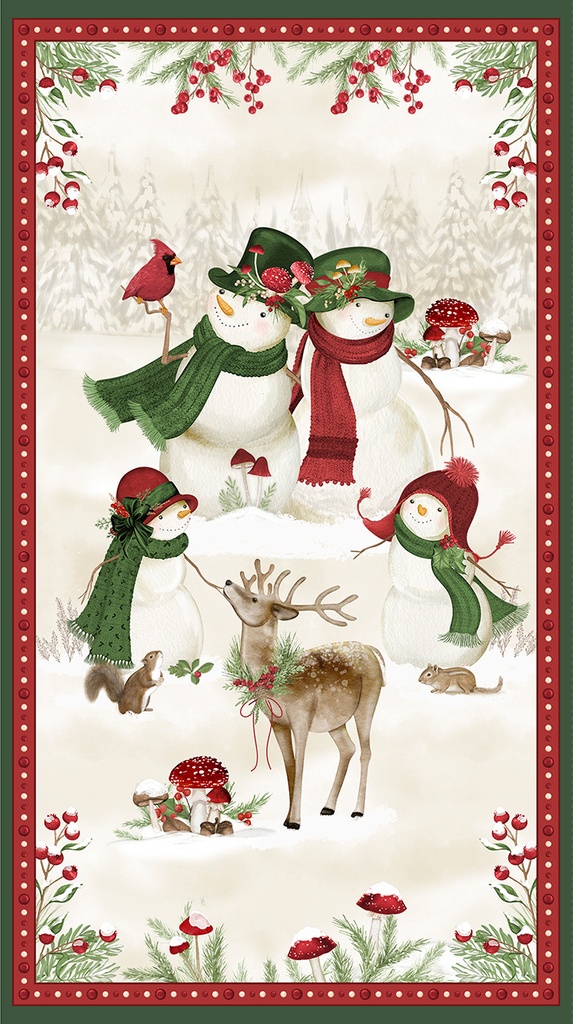 Woodland Snowmen panel 27732 273