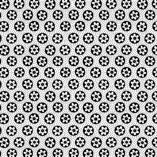 Black, White & Blooms Nancy 16675 90