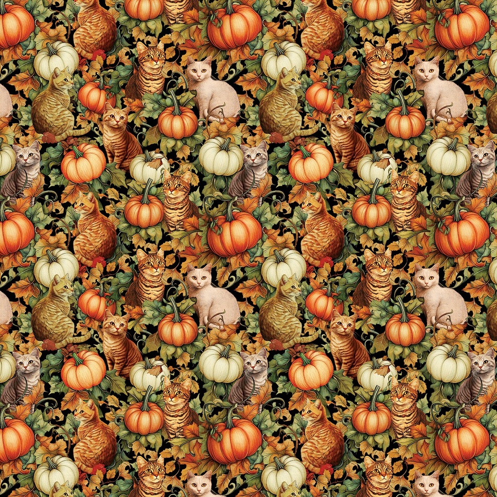 Autumn Cats n Pumpkins 16767 99