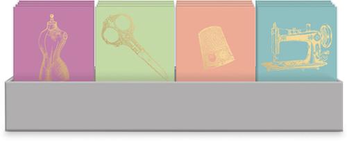 Pocket Notepad Dsply Foil Vntg
