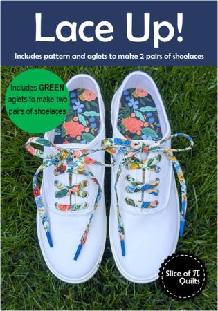 Lace Up Pattern With Green Aglets