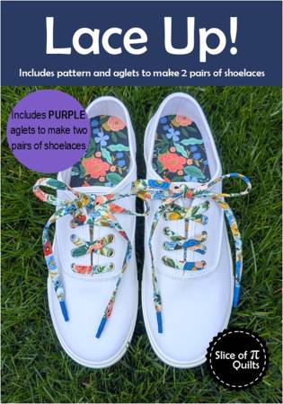 Lace Up Pattern With Purple Aglets