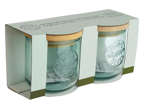 Recycled Glass Jar w/ lid 21oz