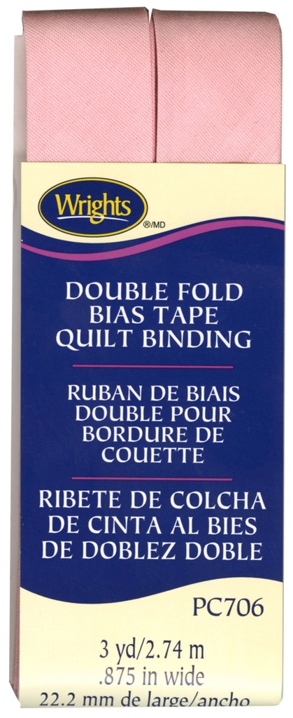 DF Quilt Bind Lt Pink 7/8in x 3yd