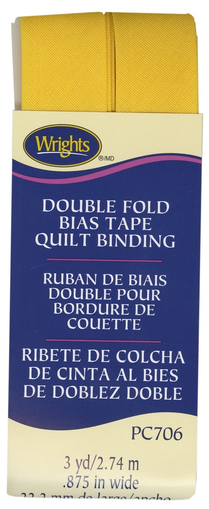 DF Quilt Bind Yellow 7/8in x 3yd