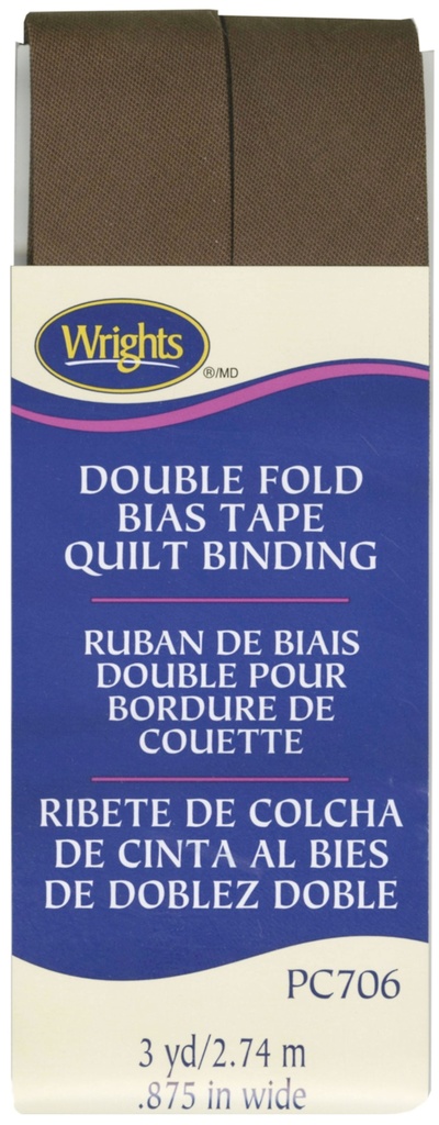 DF Quilt Bind Mocha 7/8in x 3yd