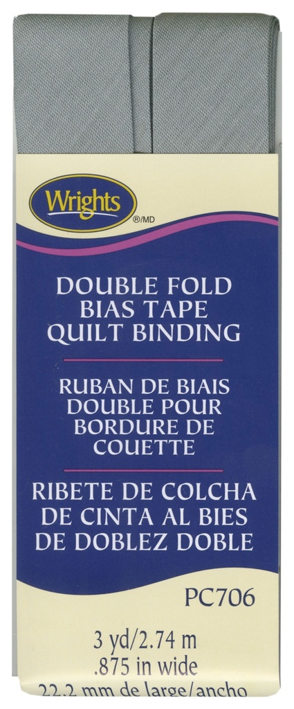 DF Quilt Bind Light Gray 7/8in x 3yd