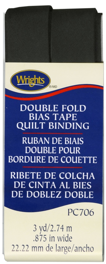 DF Quilt Bind Black 7/8in x 3yd