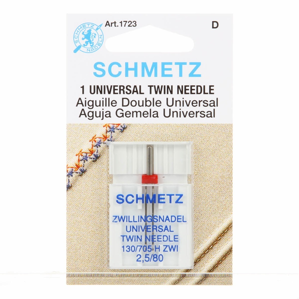 NEEDLE TWIN SZ 80 2.5 CARDED