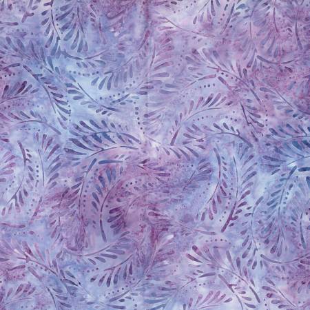 [1400-22277-634] Mystic Vineyard Light Purple Ferns Batik