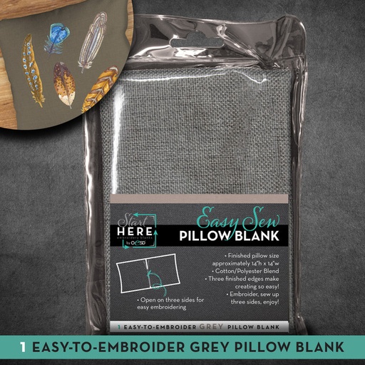 [OESD80452] OESD Pillow Case Grey 14"X14" 1/pc
