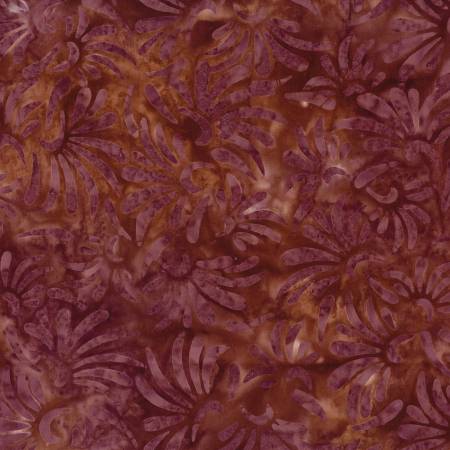 [1400-22289-826] Copper Mountain Orange/Brown Petal Toss Batik