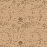 [C17001R-Brown] Winnie the Pooh Map C17001R Brown