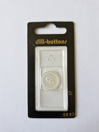 [000067] 11/16" Polyester button white