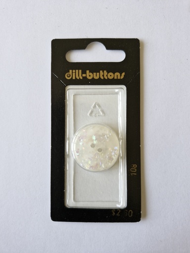[000108] 7/8" Polyester button white