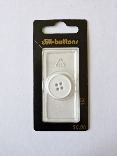 [000137] 3/4" Polyamid button white