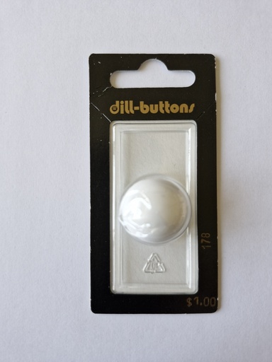 [000178] 7/8" Polyamid button white