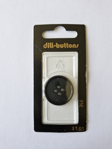[000348] 1" Polyamid button black
