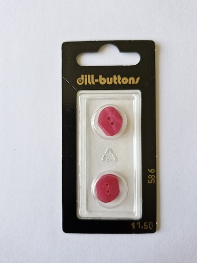 [000586] 9/16" Polyester button rose