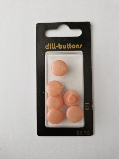 [000611] 1/2" polyester button pink