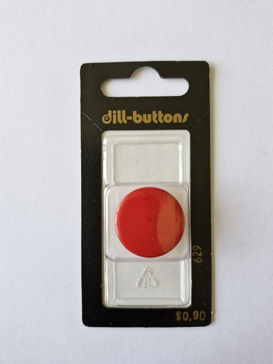 [000629] 7/8" Polyamid button red