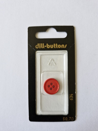[000634] 5/8" Polyamid button red
