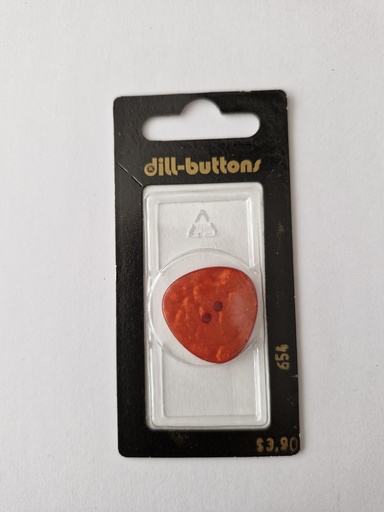 [000654] 1" polyester button red