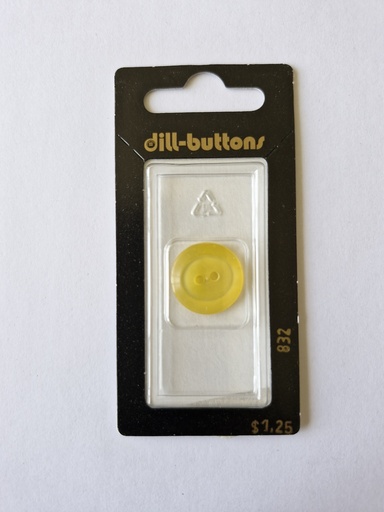 [000832] 11/16" Polyester button yellow