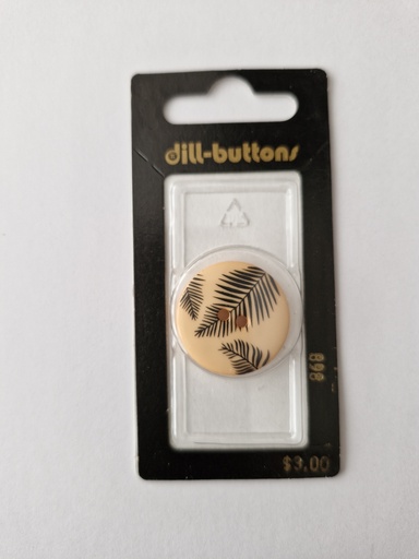 [000868] 1" polyamide button orange