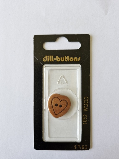 [001052] 3/4" Wood-button brown