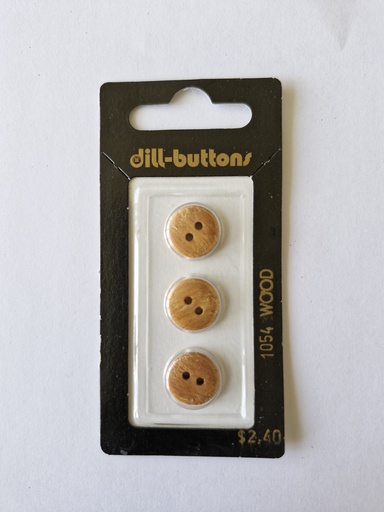 [001054] 1/2" Wood-button brown